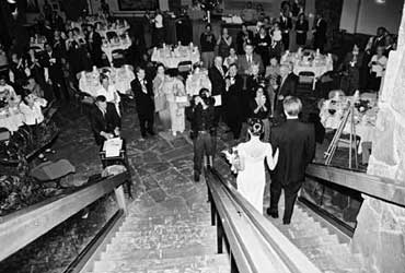 Descending to reception